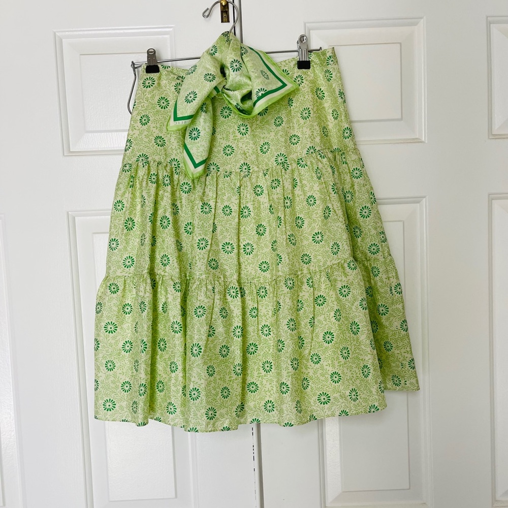 BR silk skirt and scarf set